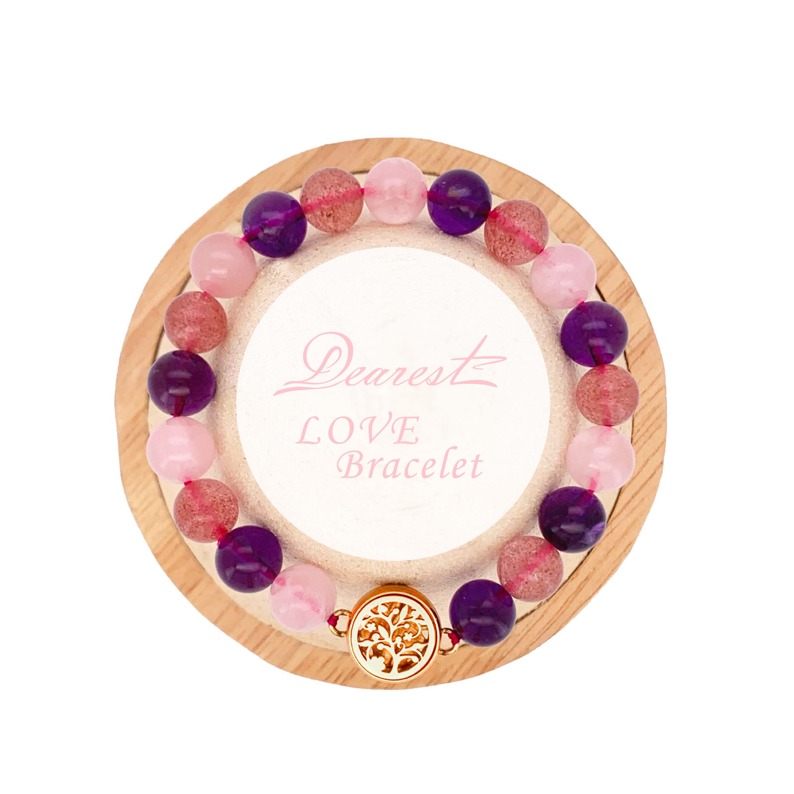 SB05 愛情天然水晶香薰手鏈:圖片 2