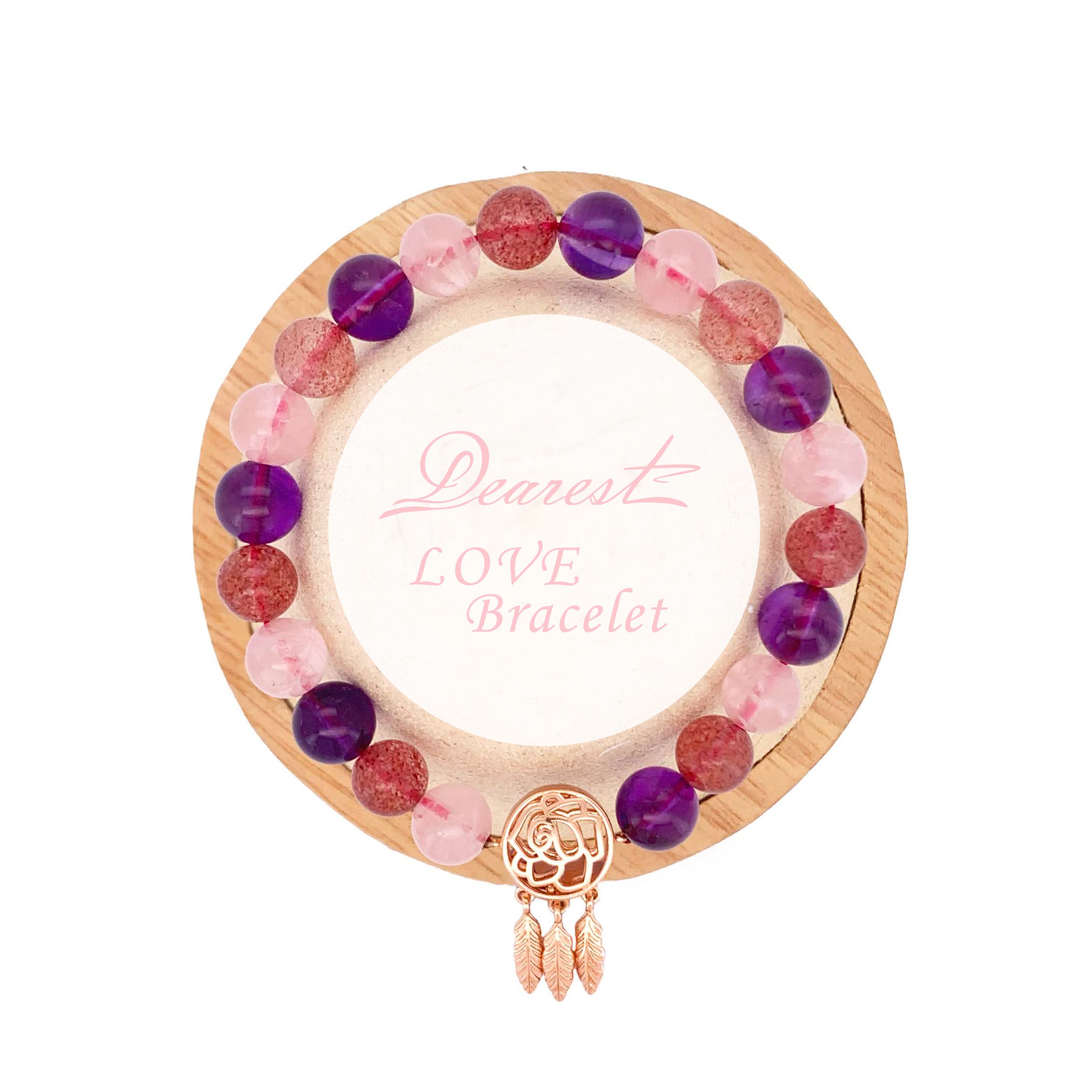 SB05 愛情天然水晶香薰手鏈:圖片 3