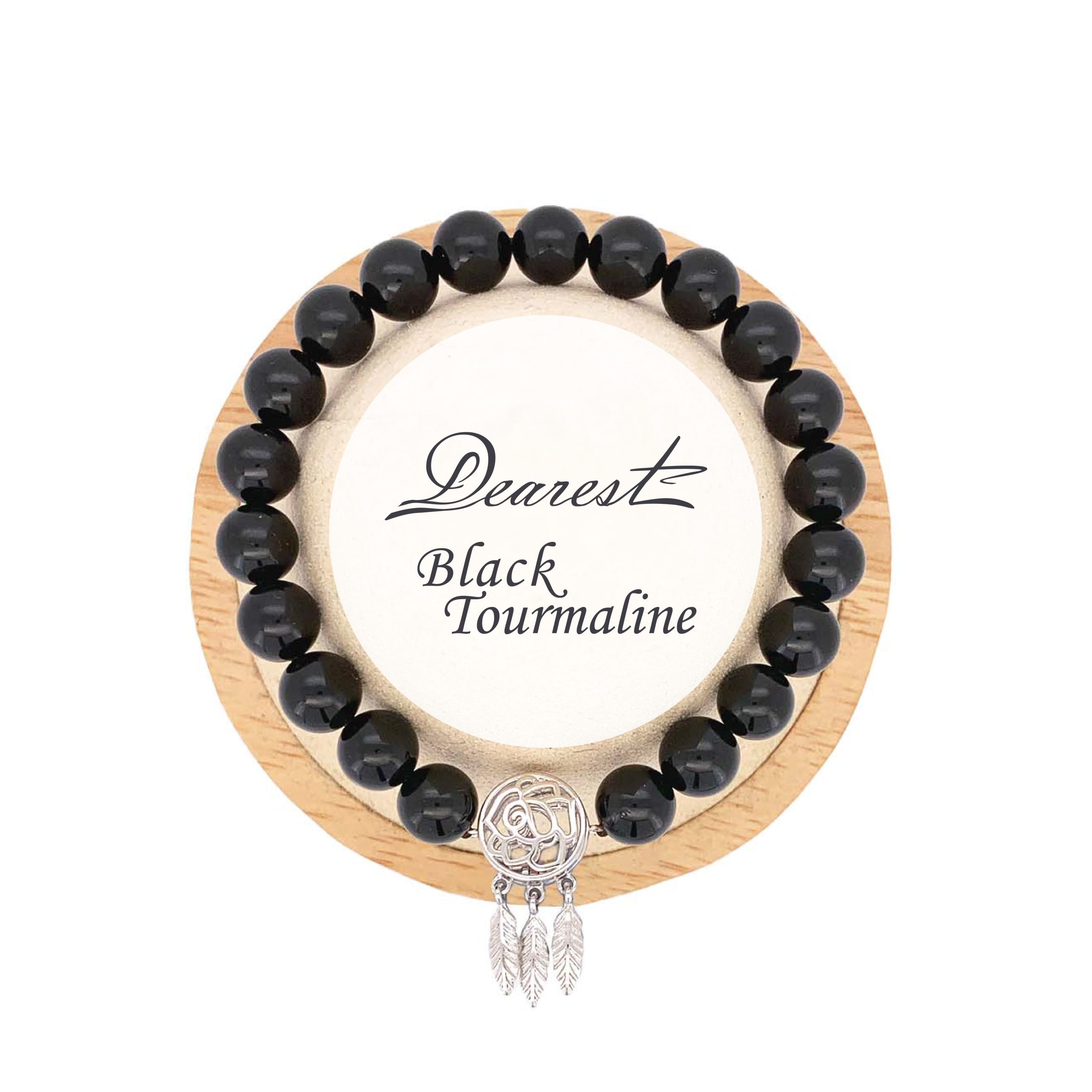 SB24 黑碧璽天然水晶香薰手鏈:圖片 2