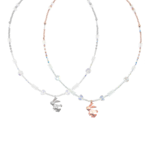 AN02 AN02 摺紙小兔高貴水晶香薰頸鏈