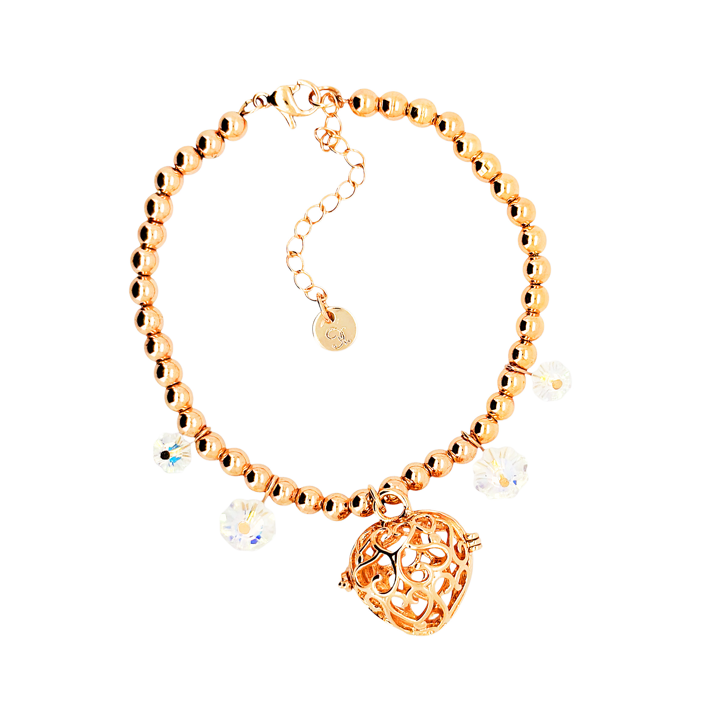 BB06 水晶綉花心香薰手鏈 - Image 2