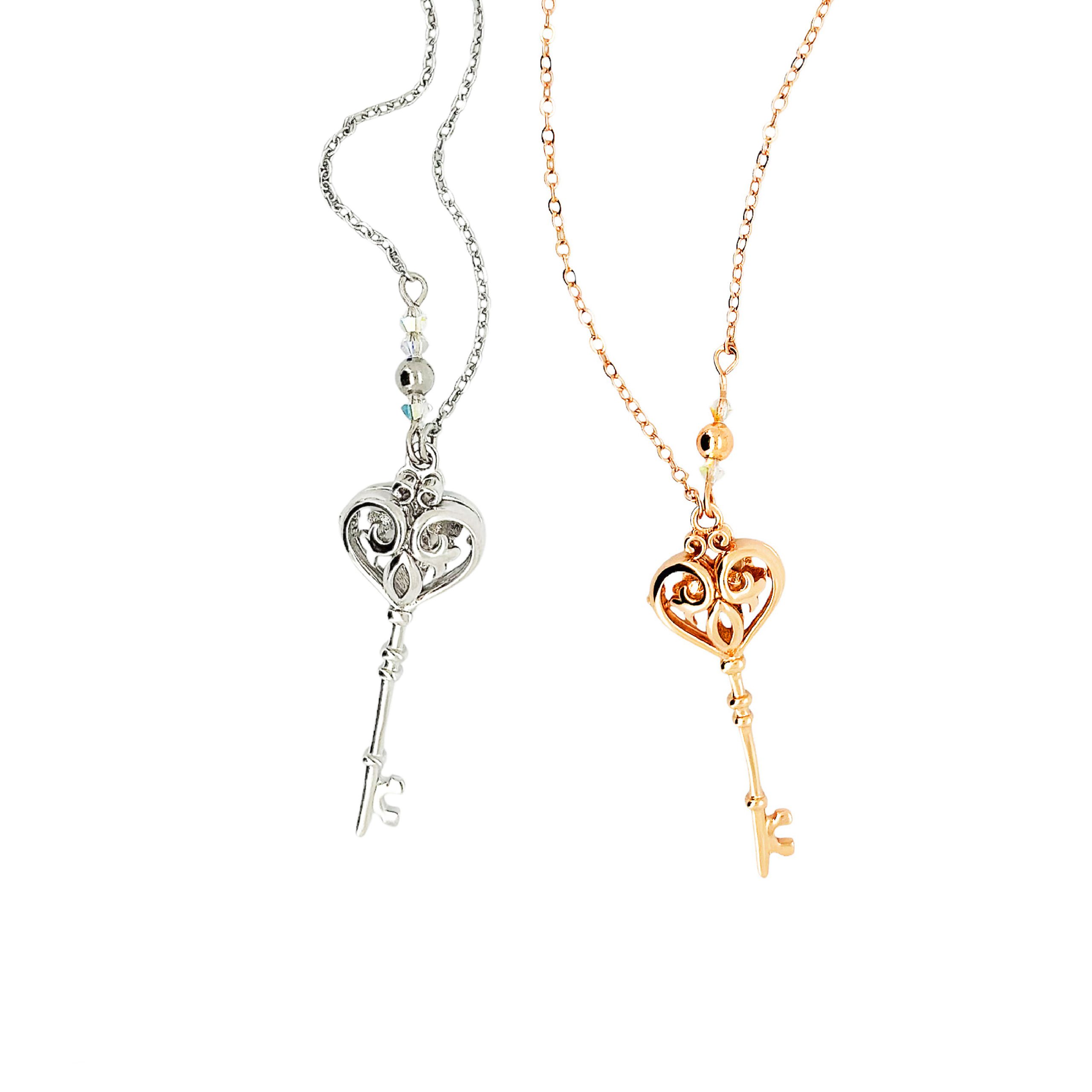 BN08 愛心鎖匙香薰頸鏈