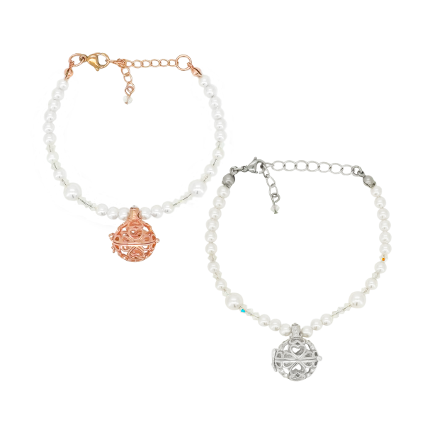 EB06 四葉草球珍珠高貴香薰手鏈