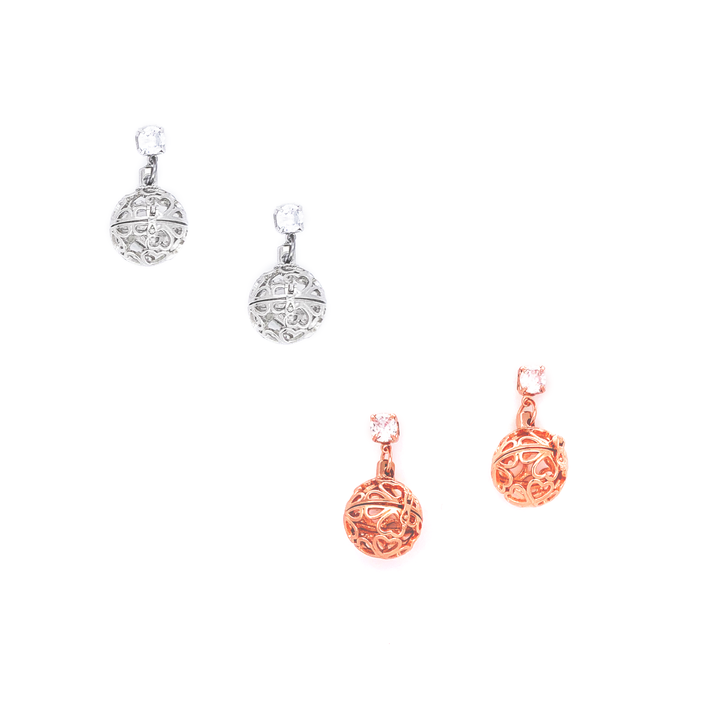 EE02 經典四葉草球香薰耳環