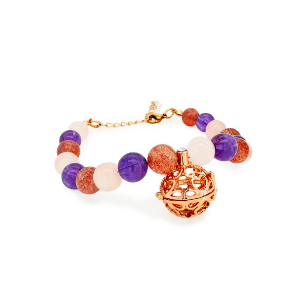 SBS05 愛情四葉草球天然水晶香薰手鏈