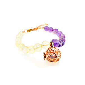 SBS08 學業四葉草球天然水晶香薰手鏈