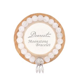 SB26-月光石-佈夢網 SB26 白月光石天然水晶香薰手鏈