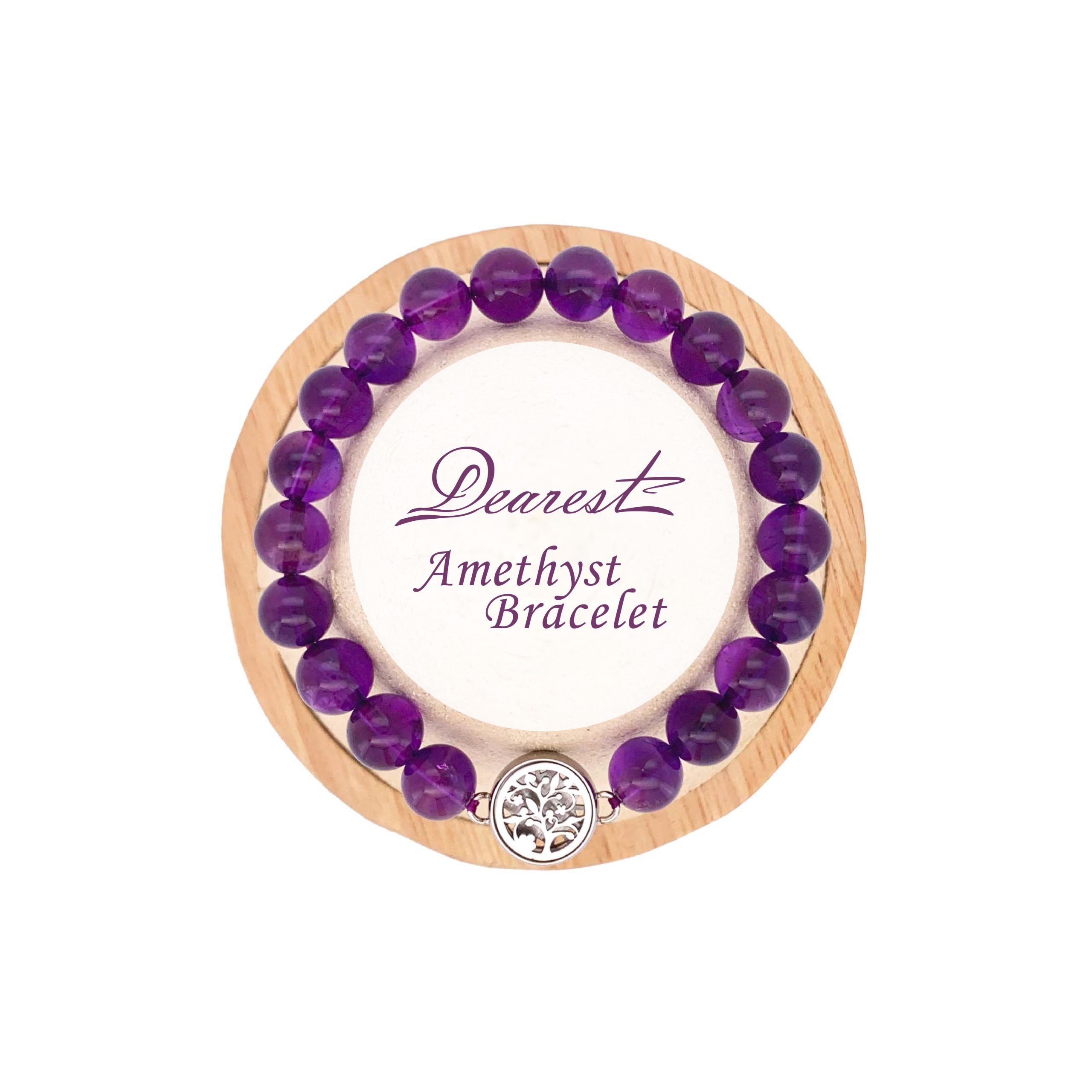 SB29 紫晶天然水晶香薰手鏈 - Image 4